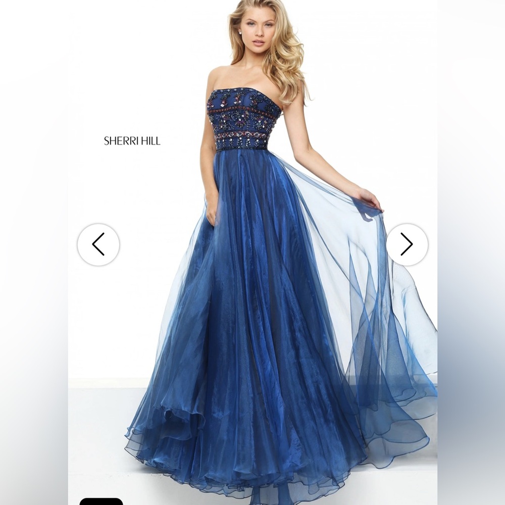 Sherri Hill #50344 navy dress